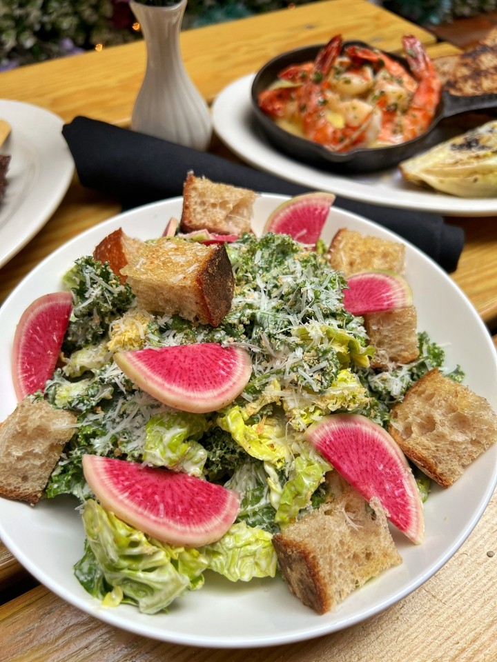 Baby Gem & Kale Caesar Salad