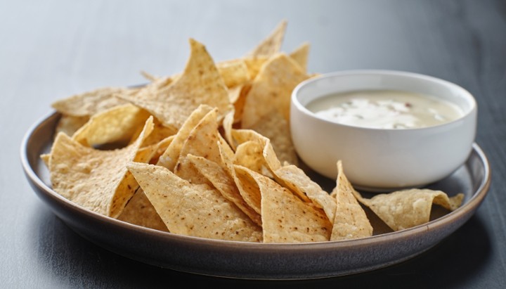 Melted Queso Dip and Chips