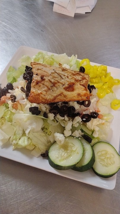 Salmon Greek Salad