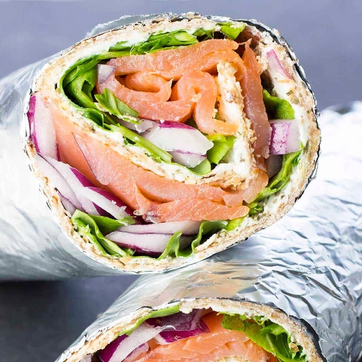 Grilled Salmon Caesar Wrap