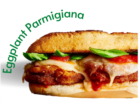 Eggplant Parmigiana Sandwich