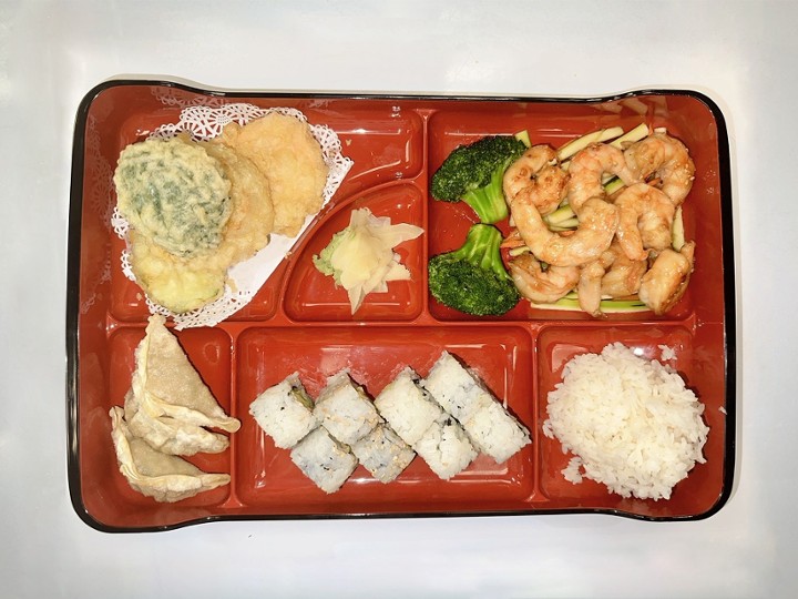 Bento Box Shrimp Teriyaki
