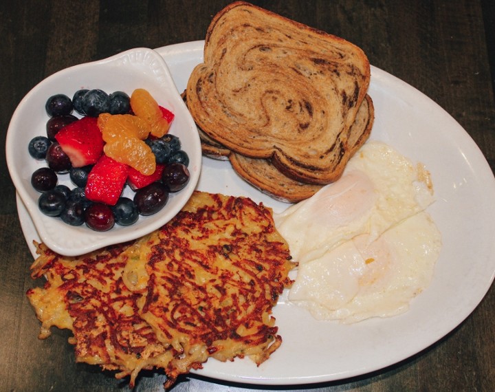 Vegetarian Potato Galettes & Eggs