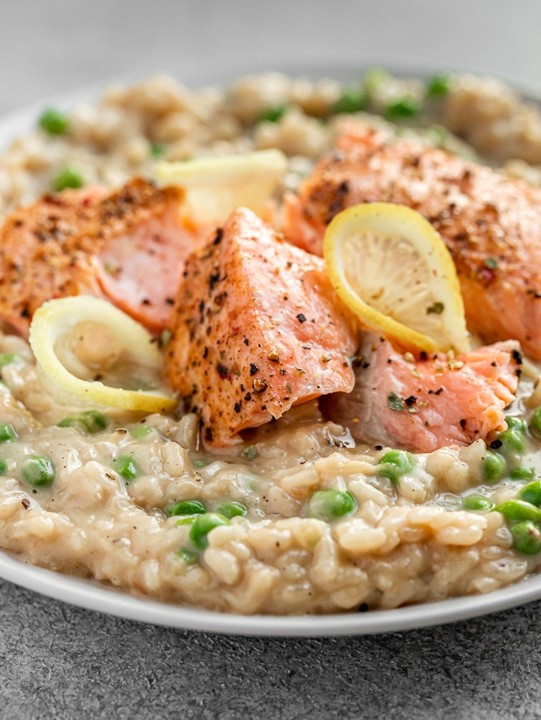 Grilled Salmon with Risotto
