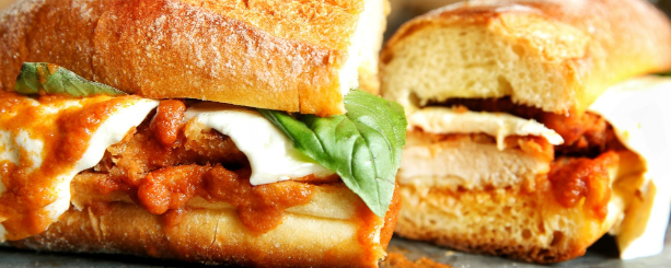 Veal Parmigiana Hot Sandwich