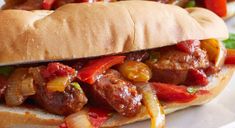 Sausage & Peppers Hot Sandwich