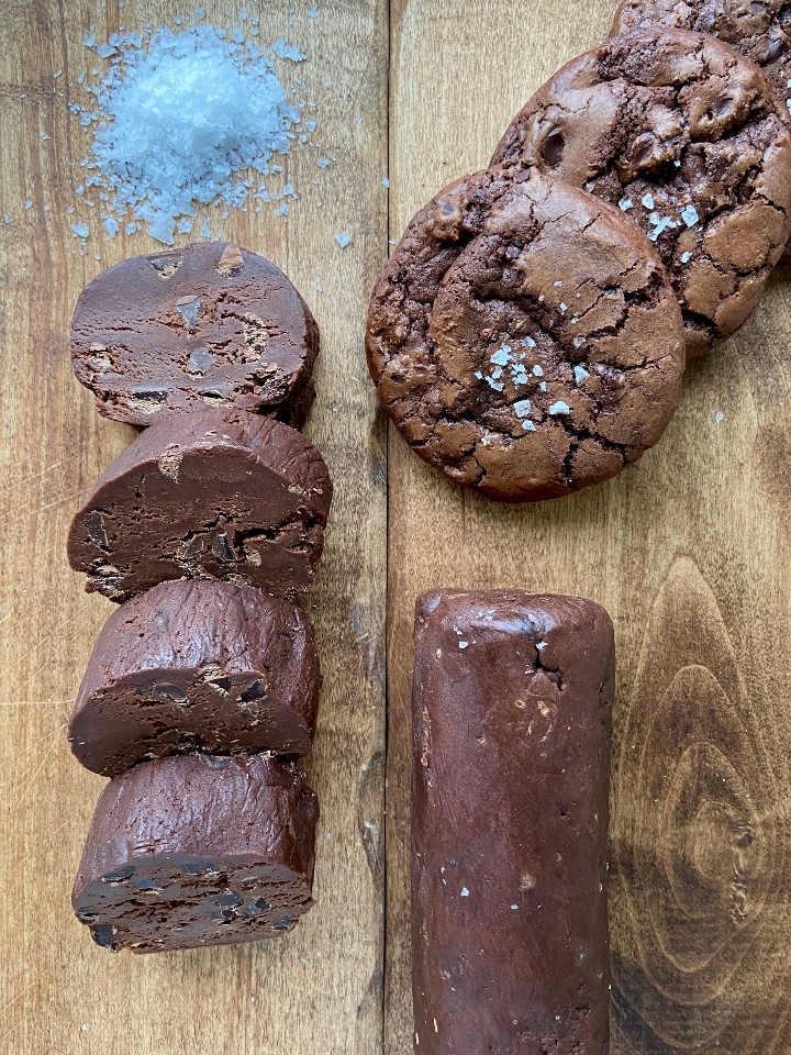 Take & Bake Triple Chocolate Sea Salt Cookies