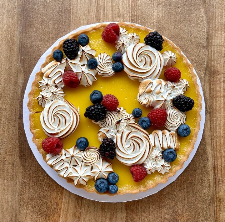 9" Lemon Meringue Tart with Berries