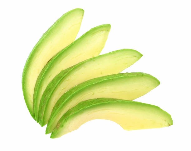 Side sliced avocado