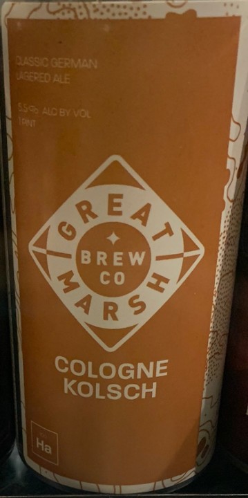Great Marsh Cologne Kölsch, 16 Oz Can