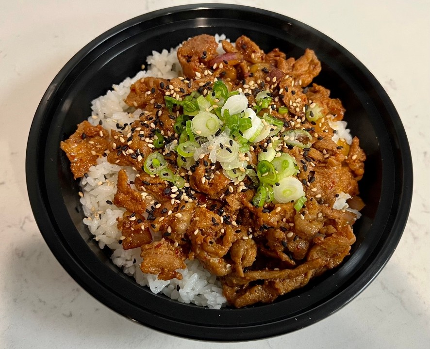 Spicy Pork Rice Bowl w/Miso Soup