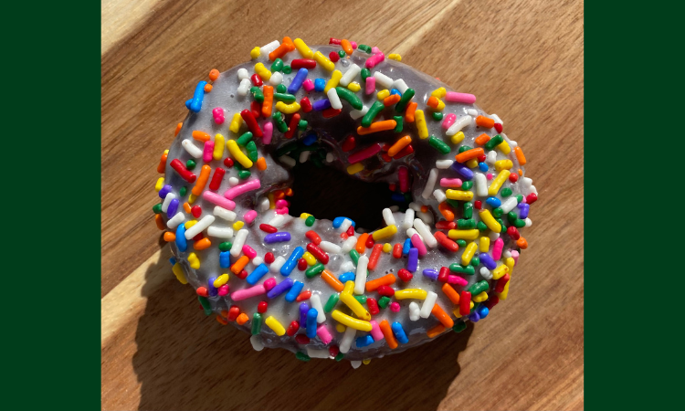 Vanilla Frosted Rainbow Donut