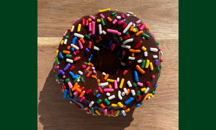 Chocolate Frosted Rainbow Donut