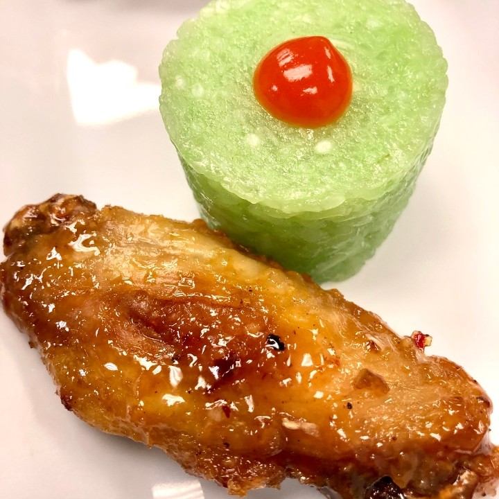A4 -  Pandan Sticky Rice & Chicken Wings