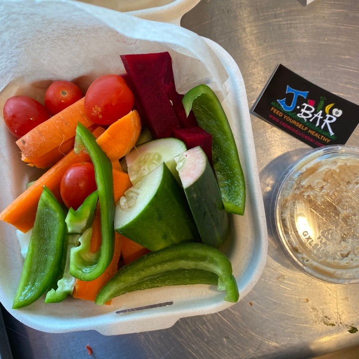 BEACH SNACK ... Choice of 2 oz. protien cup & fresh assorted vegetables
