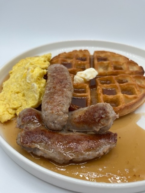 3Waffles,  3eggs,  3bacon or 3sausage.