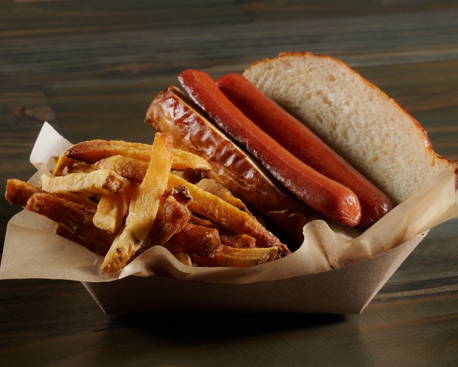 GRILLED HOT DOG WITH FRIES