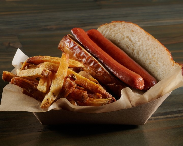 GRILLED HOT DOG WITH FRIES