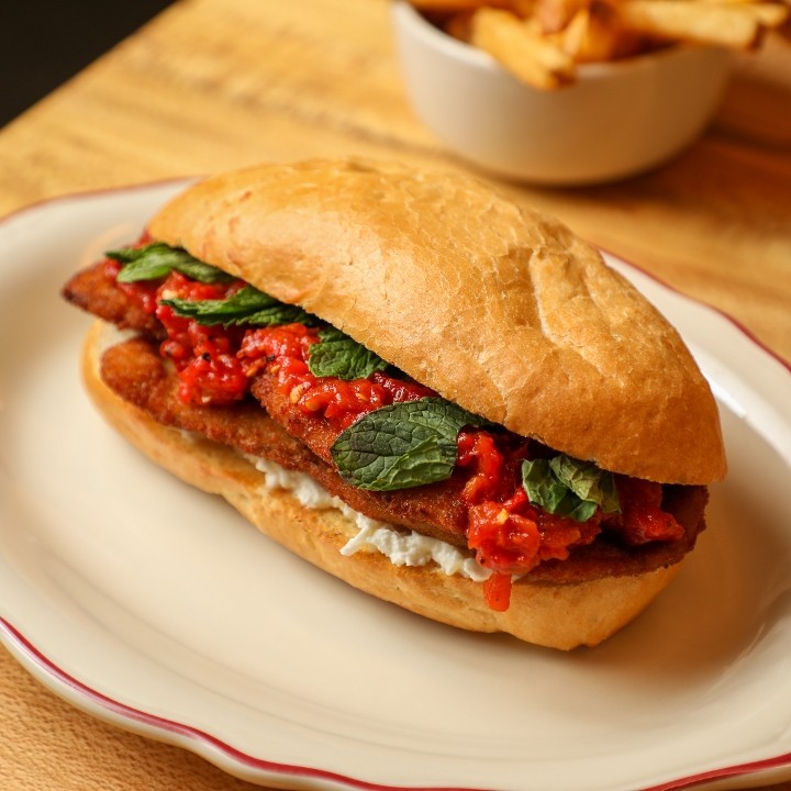 Smoked & Fried Eggplant Sandwich