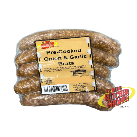 Fully Cooked Onion & Garlic Brats 5ct