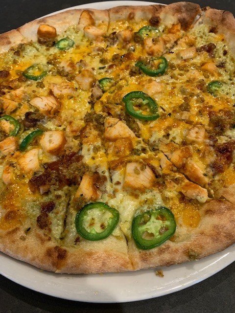 Chicken Bacon Jalapeno Popper Pizza