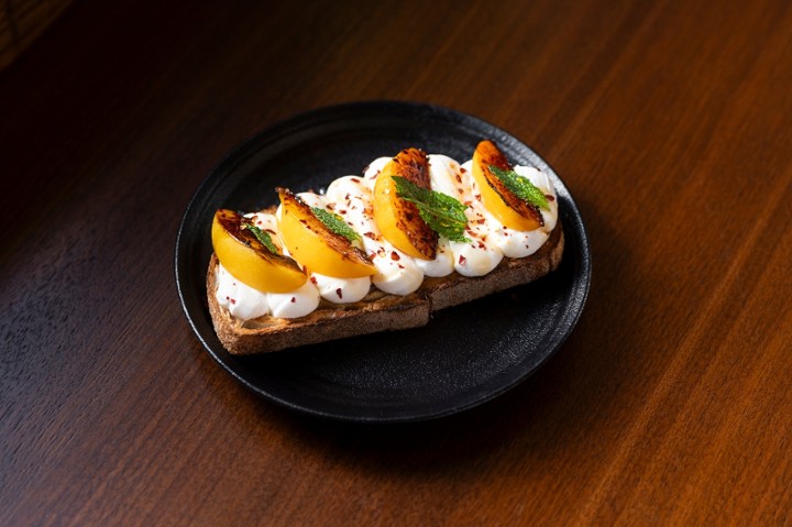 Grilled Peach & Ricotta Toast