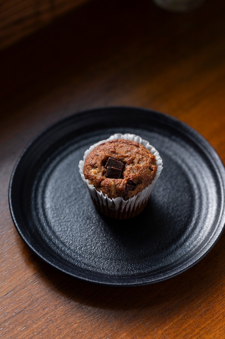 Almond butter chocolate chunk Paleo muffin