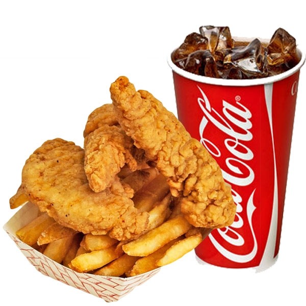 2 PC Chicken Tenders, 16oz Drink