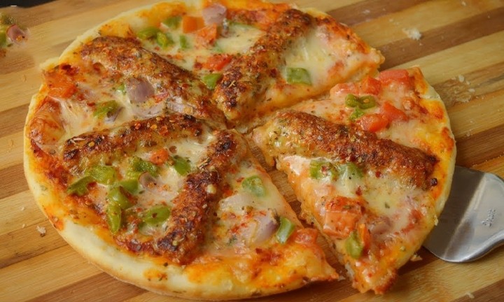 Chicken Seekh Kabab / Kofta Kabab Pizza - Med