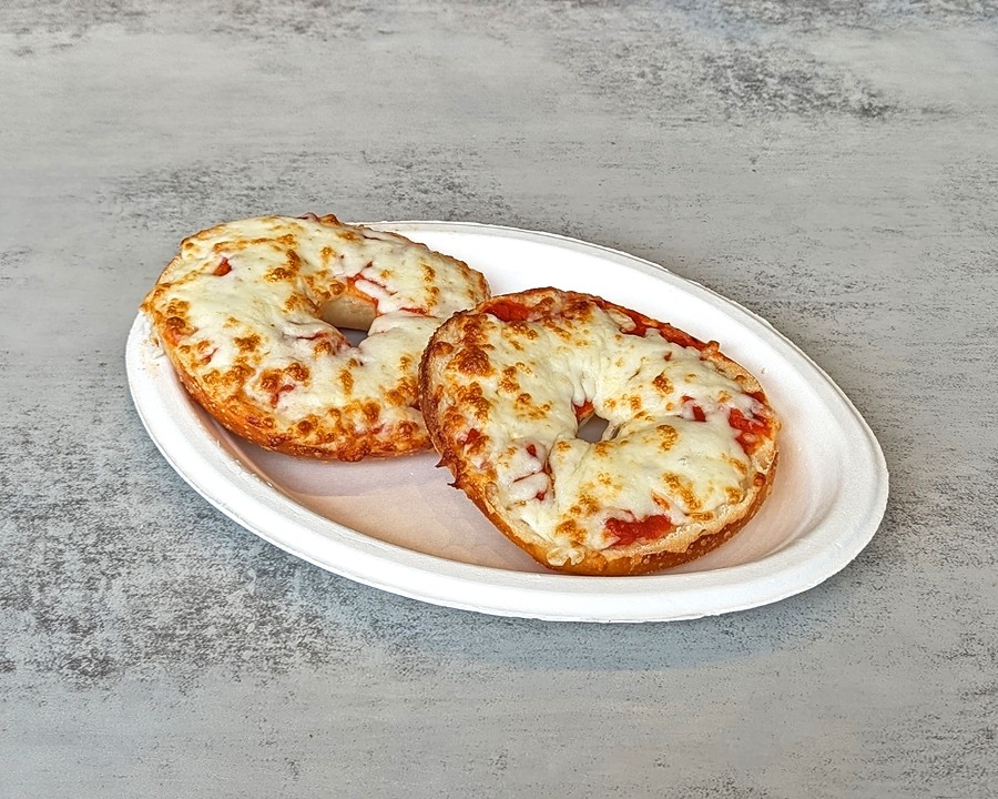 Pizza bagel - open faced