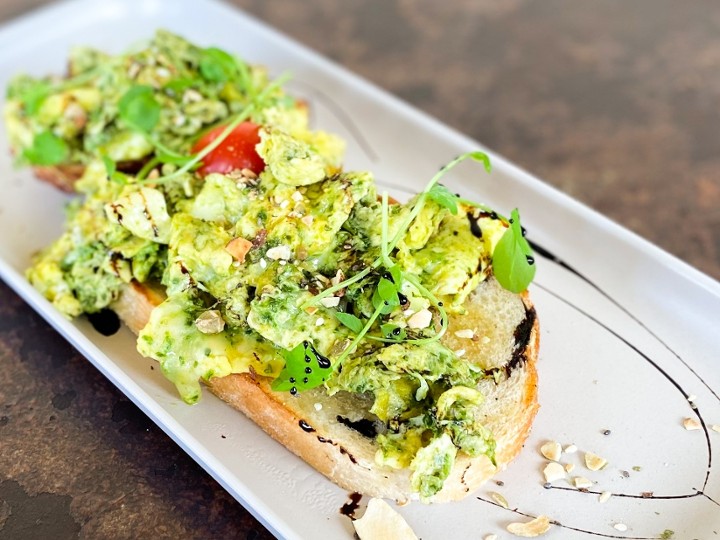 Pesto Egg Toast