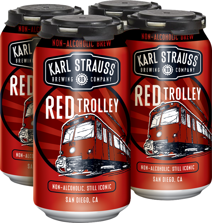 Non-Alcoholic Red Trolley | 4 pack 12oz Cans