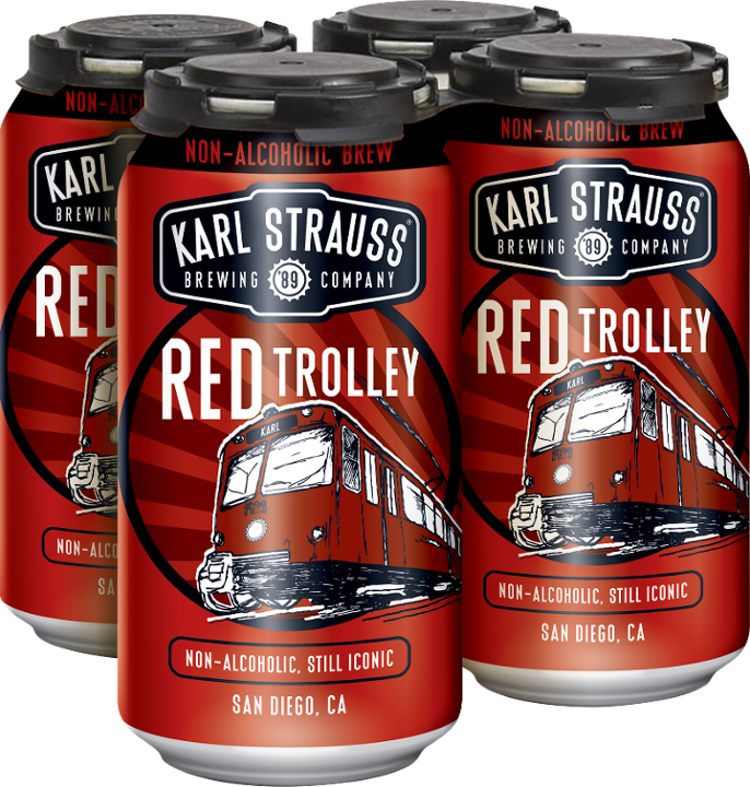 Non-Alcoholic Red Trolley | 4 pack 12oz Cans