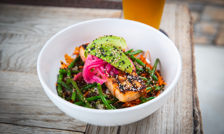 Korean BBQ Salmon Rice Bowl