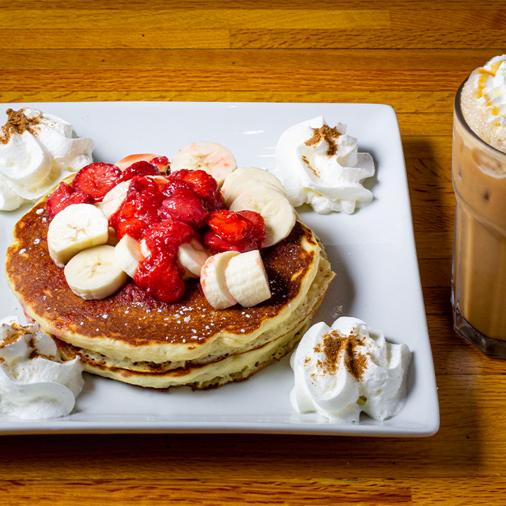 Kids Strawberry Banana Pancakes