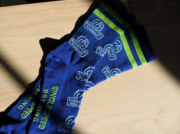 SingleSpeed Blue Socks