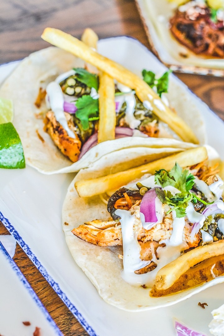 Smoked Pulled Chicken Tacos