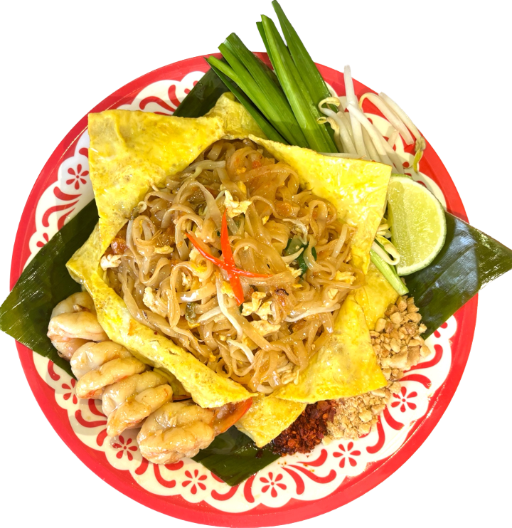 NS1 Pad Thai Shrimp with Omelette Wrapped (Dinner)