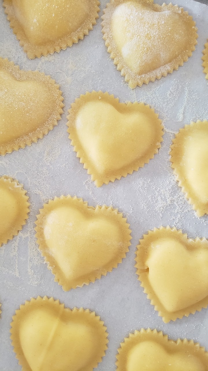 Heart-Shaped Ravioli (uncooked) - 2 portions