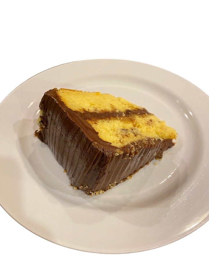 Yellow Cake (With Chocolate Icing)