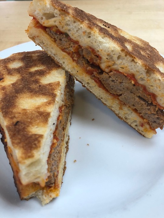 Tomato Pie Meatball Sandwich