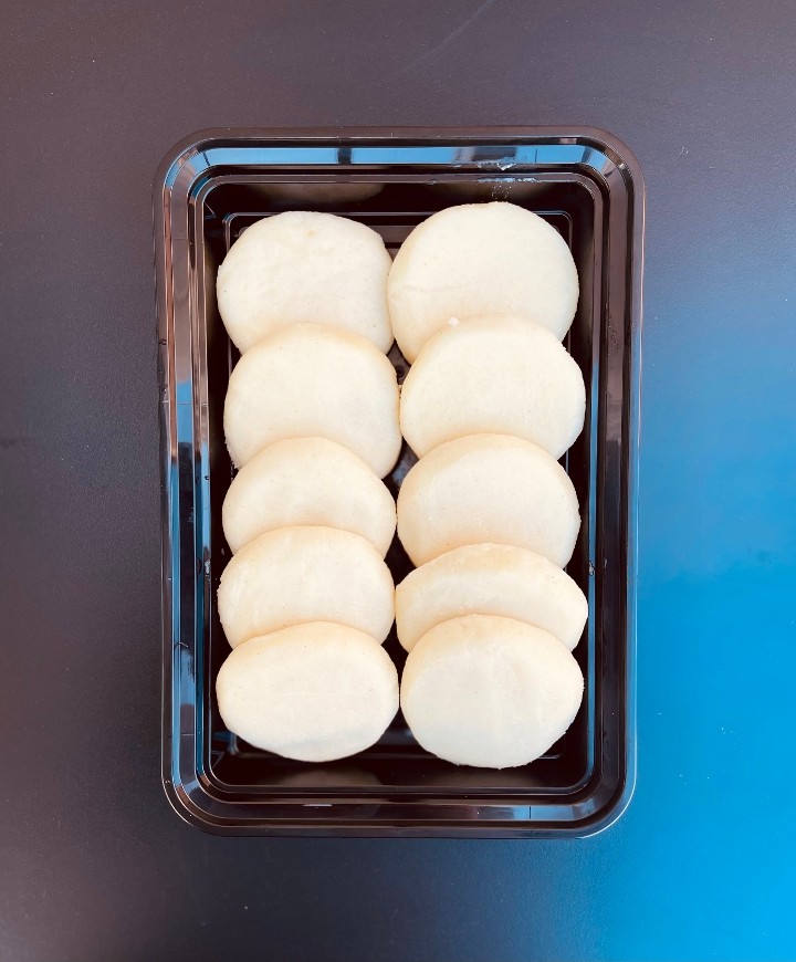 Steamed Plain Baby Arepas Box #10u  (Ready in 25 minutes)