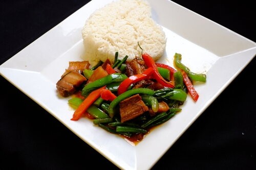 E015. Crispy Pork Pad Prik Khing