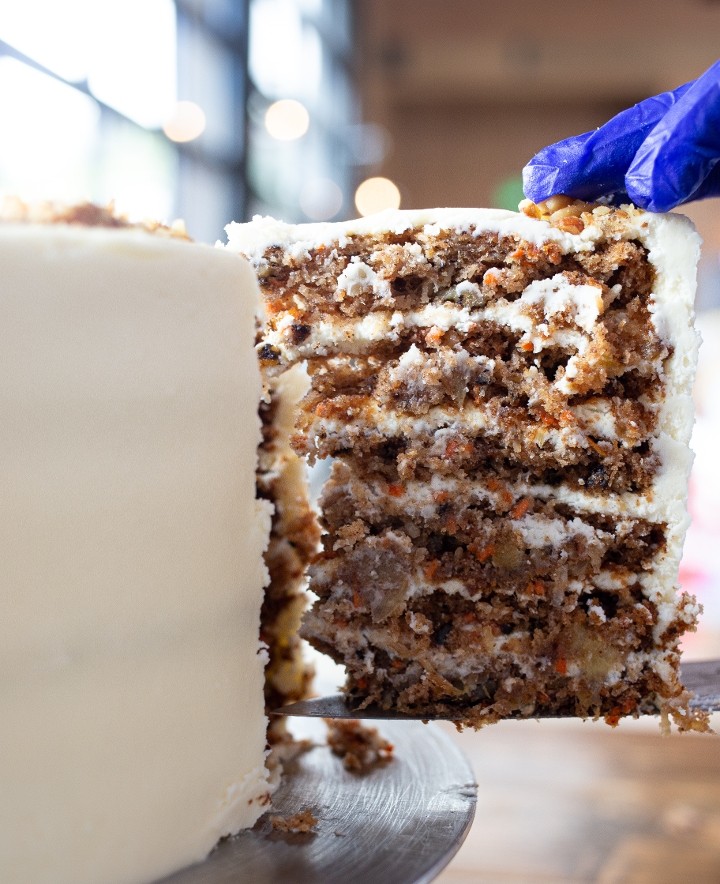 6 Layer Spiced Carrot Cake Slice