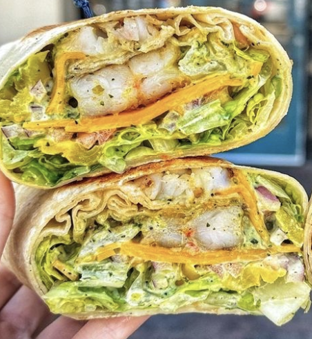 Garlic Cilantro Shrimp Wrap