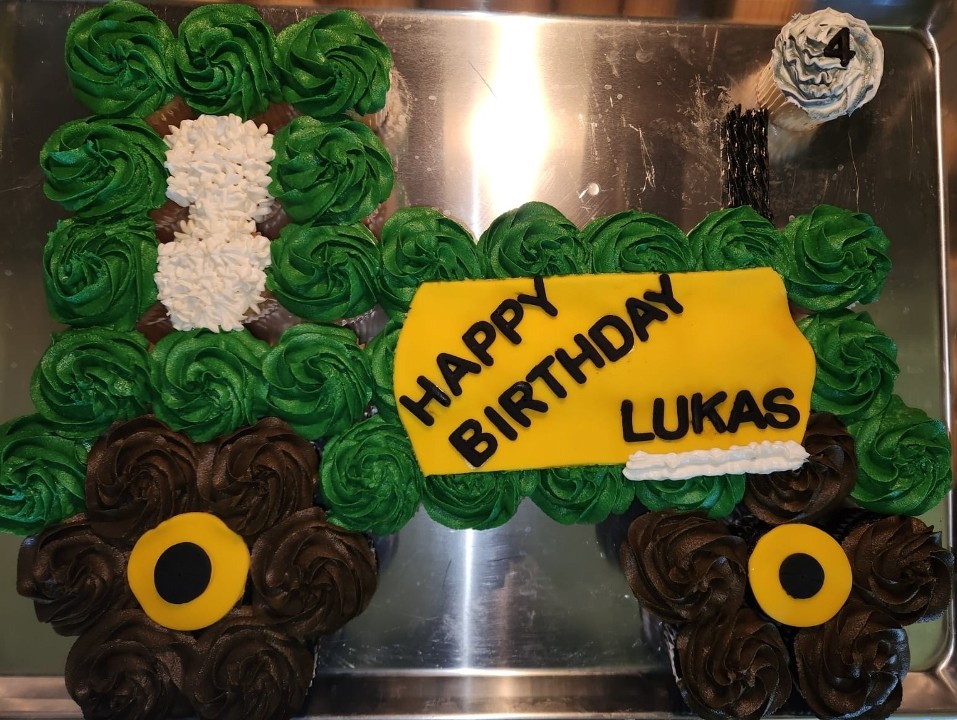 Tractor Cupcake Cake (42 cupcakes)