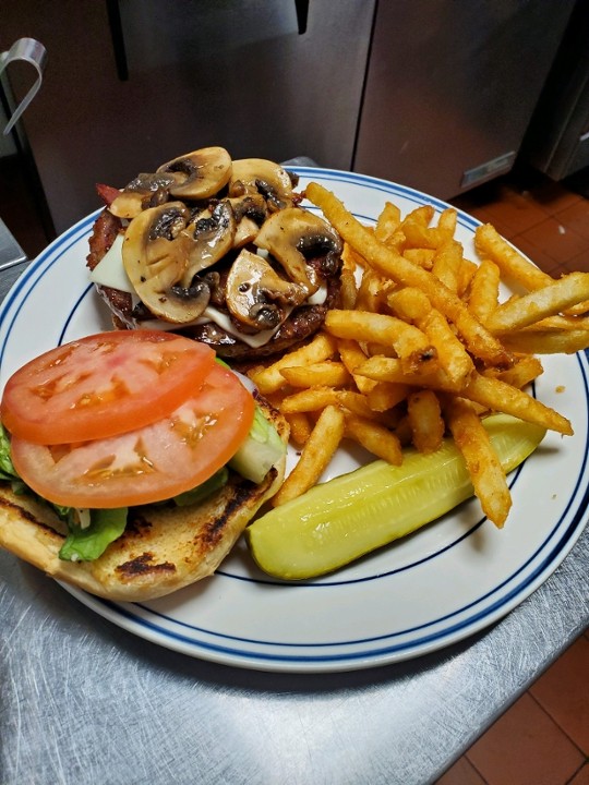 Mushroom Swiss Burger