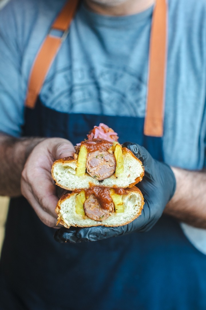 Huli Huli House-Made Sausage Sandwich