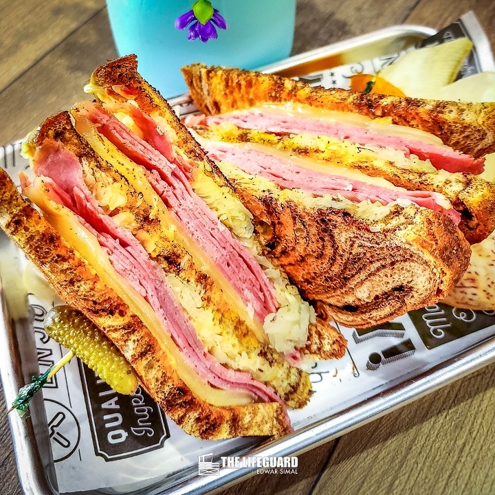 The Classic Reuben on Marble Rye Bread