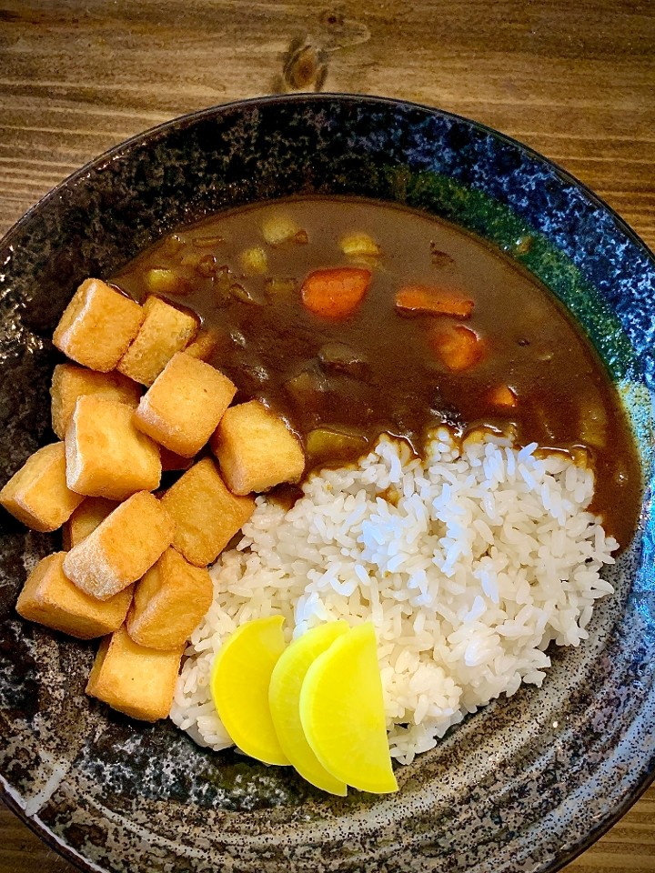 Tofu Curry Don  (Chili logo in the front)